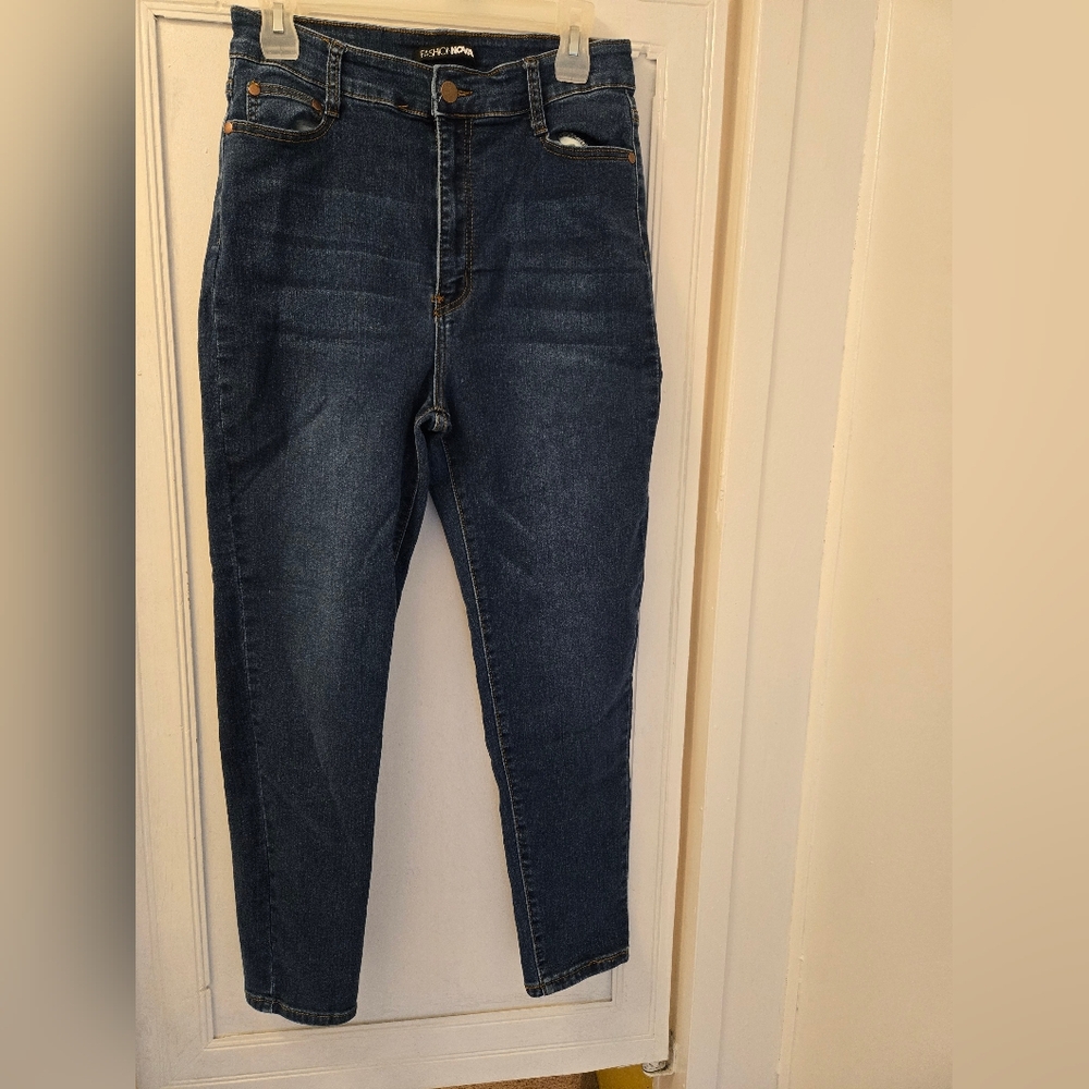 Fashion Nova Blue Skinny Jeans